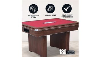 Hathaway Renegade II 54-In Bumper Pool Table | Walnut Finish with Red Felt | BG50376