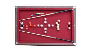 Hathaway Renegade II 54-In Bumper Pool Table | Walnut Finish with Red Felt | BG50376