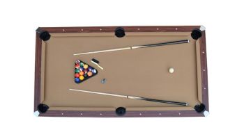 Hathaway Newport II 7-Ft. Pool Table Combo Set with Benches | White with Camel Felt | BG50378