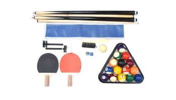 Hathaway Newport II 7-Ft. Pool Table Combo Set with Benches | White with Camel Felt | BG50378