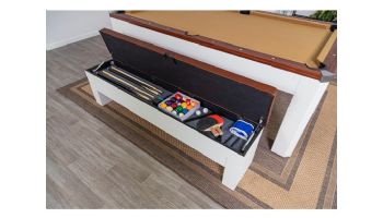 Hathaway Newport II 7-Ft. Pool Table Combo Set with Benches | White with Camel Felt | BG50378