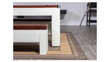 Hathaway Newport II 7-Ft. Pool Table Combo Set with Benches | White with Camel Felt | BG50378