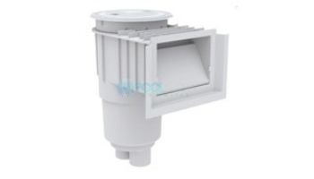 AquaStar FlowStar 7 Degree Vinyl-Fiberglass Skimmer, Basket, Lid and Adjustable Collar for Fiberglass | Without Float | White | SKR35101