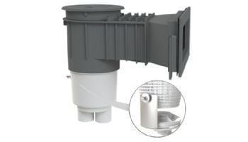 AquaStar 7 Degree FlowStar Vinyl-Fiberglass Bonded Skimmer, Basket, Lid and Adjustable Collar for Fiberglass | Without Float | White | SKR35101B
