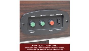 Hathaway Midtown II 6-Ft Air Hockey Table with LED Scoring | Dark Cherry Finish | BG50388