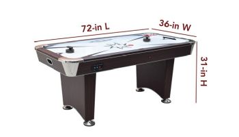 Hathaway Midtown II 6-Ft Air Hockey Table with LED Scoring | Dark Cherry Finish | BG50388