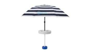 Pool Buoy Floating Pool Umbrella | Black and White | PB-16011-BW