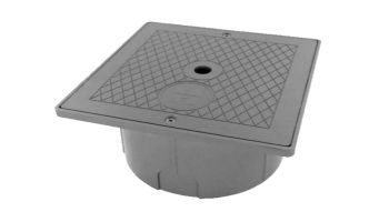 Hayward Square Skimmer Lid and Deck Ring Assembly | Dark Gray | SPX1082EFDGR