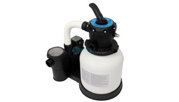 CaliMar® 12" Above Ground Pool Sand Filter with 0.3HP Single Speed Pump and Aquamoto Scrubo Zoom Cordless Robotic Pool Cleaner Kit | CMARITX12-AQM301000
