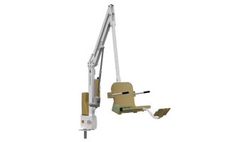 Aqua Creek Scout Excel Pool Lift | No Anchor | White Powder Coat with Tan Seat | F-SCTXL-T