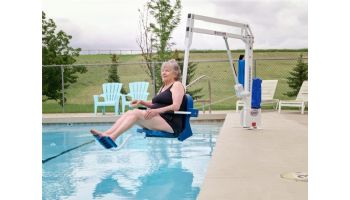 Aqua Creek Scout Excel Pool Lift | No Anchor | White Powder Coat with Tan Seat | F-SCTXL-T