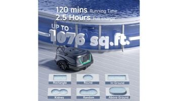 Wybot A1 Cordless Robotic Above Ground & Inground Pool Cleaner | 2-Hour Runtime | Dual-Motor Power | WYBOT A1