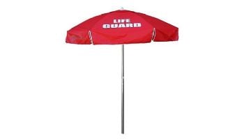 Kemp USA 7.5' Lifeguard Heavy-Duty Beach Umbrella with Aluminum Pole | Red | 12-001-RED/GRD
