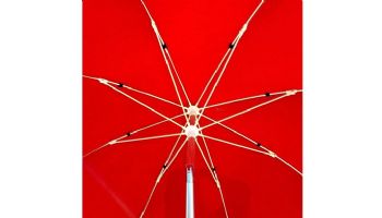 Kemp USA 7.5' Lifeguard Heavy-Duty Beach Umbrella with Aluminum Pole | Red | 12-001-RED/GRD