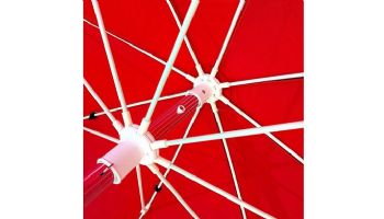 Kemp USA 7.5' Lifeguard Heavy-Duty Beach Umbrella with Aluminum Pole | Red | 12-001-RED/GRD