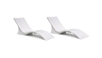 Global Pool Products Lounge Chair | Set of 2 | White | GPP-LF-LC-W