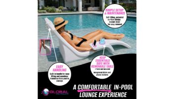 Global Pool Products Lounge Chair | Set of 2 | White | GPP-LF-LC-W