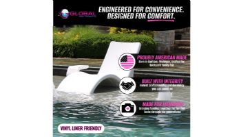 Global Pool Products Lounge Chair | Set of 2 | Grey | GPP-LF-LC-G