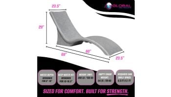Global Pool Products Lounge Chair | Set of 2 | Grey | GPP-LF-LC-G