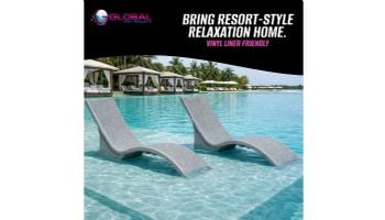 Global Pool Products Lounge Chair | Set of 2 | Grey | GPP-LF-LC-G