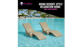 Global Pool Products Lounge Chair | Set of 2 | Sandstone | GPP-LF-LC-S
