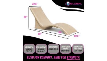 Global Pool Products Lounge Chair | Set of 2 | Sandstone | GPP-LF-LC-S