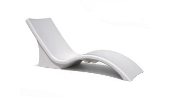Global Pool Products Lounge Chair with Connecting Table | Set of 2 | White | GPP-LFS-W