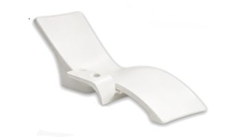 Global Pool Products Lounge Chair with Connecting Table | Set of 2 | White | GPP-LFS-W