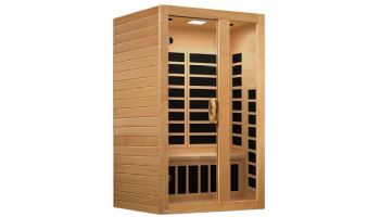 Golden Designs Dynamic Serena 2-Person Corner Low EMF FAR Infrared Sauna | Canadian Hemlock | DYN-6229-01