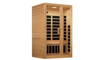 Golden Designs Dynamic Serena 2-Person Corner Low EMF FAR Infrared Sauna | Canadian Hemlock | DYN-6229-01