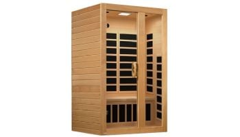 Golden Designs Dynamic Serena 2-Person Corner Ultra Low EMF FAR Infrared Sauna | Canadian Hemlock | DYN-6229-01 Elite