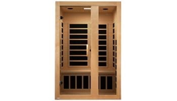 Golden Designs Dynamic Serena 2-Person Corner Ultra Low EMF FAR Infrared Sauna | Canadian Hemlock | DYN-6229-01 Elite