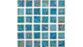 National Pool Tile Volcano 1x1 Series | Aqua Blue | MASSV111