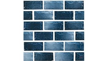 National Pool Tile Maui 1x2 Series | Blue | MAU-BLUE1X2