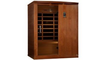 Golden Designs Dynamic Madrid 3-Person Ultra Low EMF FAR Infrared Sauna | Hemlock | DYN-6310-04 Elite