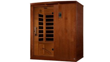 Golden Designs Dynamic Madrid 3-Person Ultra Low EMF FAR Infrared Sauna | Hemlock | DYN-6310-04 Elite