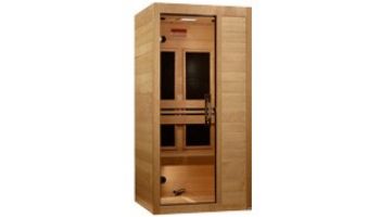 Golden Designs Maxxus S-Line Yoga 1 Person Low EMF FAR Infrared Sauna | Hemlock | MX-S106-01