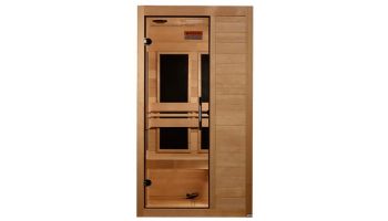 Golden Designs Maxxus S-Line Yoga 1 Person Low EMF FAR Infrared Sauna | Hemlock | MX-S106-01
