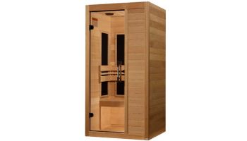Golden Designs Maxxus S-Line Yoga 1 Person Low EMF FAR Infrared Sauna | Hemlock | MX-S106-01