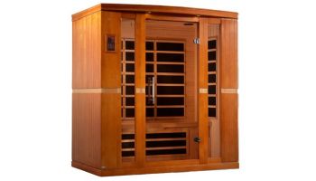 Golden Designs Dynamic Bergamo 4-Person Ultra Low EMF FAR Infrared Sauna | Hemlock | DYN-6440-01 Elite