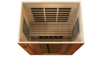 Golden Designs Dynamic Bergamo 4-Person Ultra Low EMF FAR Infrared Sauna | Hemlock | DYN-6440-01 Elite