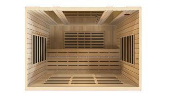 Golden Designs Dynamic Bergamo 4-Person Ultra Low EMF FAR Infrared Sauna | Hemlock | DYN-6440-01 Elite