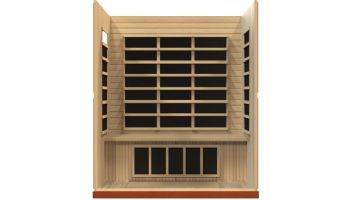 Golden Designs Dynamic Bergamo 4-Person Ultra Low EMF FAR Infrared Sauna | Hemlock | DYN-6440-01 Elite