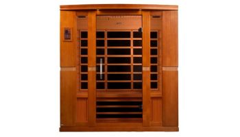 Golden Designs Dynamic Bergamo 4-Person Ultra Low EMF FAR Infrared Sauna | Hemlock | DYN-6440-01 Elite