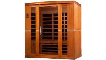 Golden Designs Dynamic Bergamo 4-Person Ultra Low EMF FAR Infrared Sauna | Hemlock | DYN-6440-01 Elite