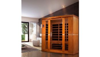 Golden Designs Dynamic Bergamo 4-Person Ultra Low EMF FAR Infrared Sauna | Hemlock | DYN-6440-01 Elite
