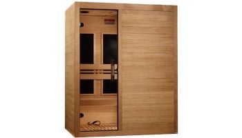 Golden Designs Maxxus S-Line Yoga 3-Person Low EMF FAR Infrared Sauna | Hemlock | MX-S306-01