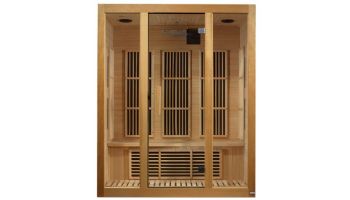 Golden Designs Maxxus Bellevue 3-Person Near Zero EMF FAR Infrared Carbon Sauna | Hemlock | MX-J306-01-ZF