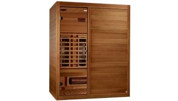 Golden Designs Maxxus S-Line Yoga 3-Person Full Spectrum Near Zero EMF Infrared Sauna | Pacific Cedar | MX-S306-01-FS-PC