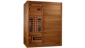 Golden Designs Maxxus S-Line Yoga 3-Person Full Spectrum Near Zero EMF Infrared Sauna | Pacific Cedar | MX-S306-01-FS-PC